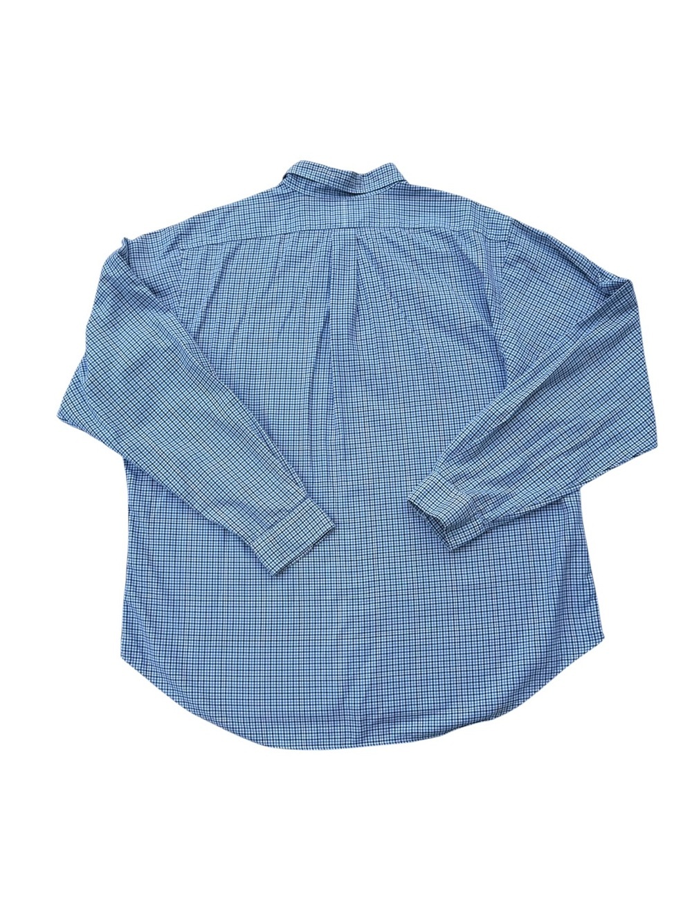 Ralph Lauren Long Sleeve Button Down Shirt Size 17.5 XL Classic Fit Blue Plaid - Picture 3 of 10